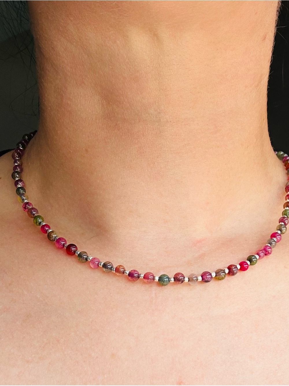 Multicolor Agate Necklace Handmade